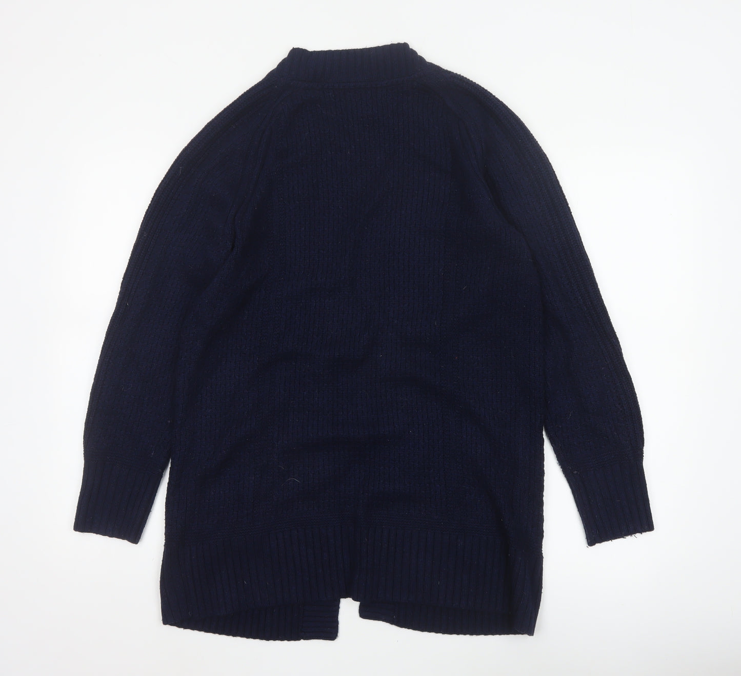 FatFace Women’s Blue UK 8 Cable Knit Open Pocket Cardigan