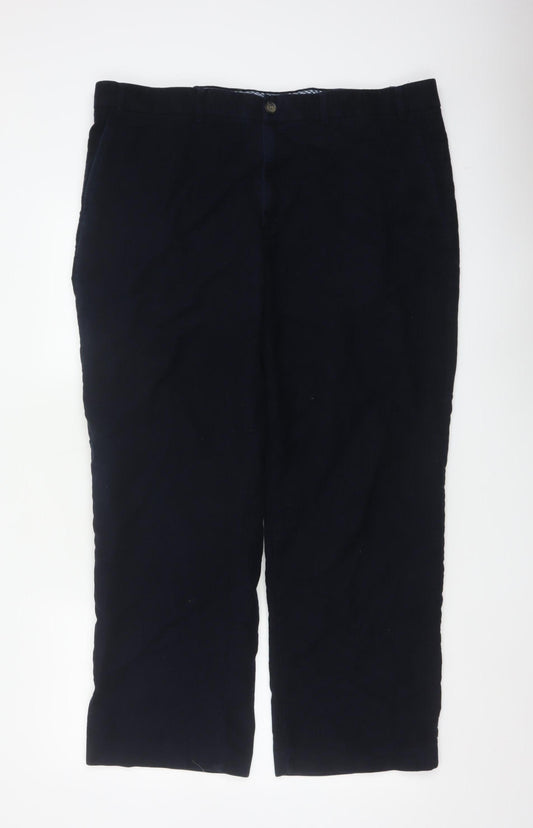 Maine New England Men’s Blue 42S Cotton Straight Chino Trousers