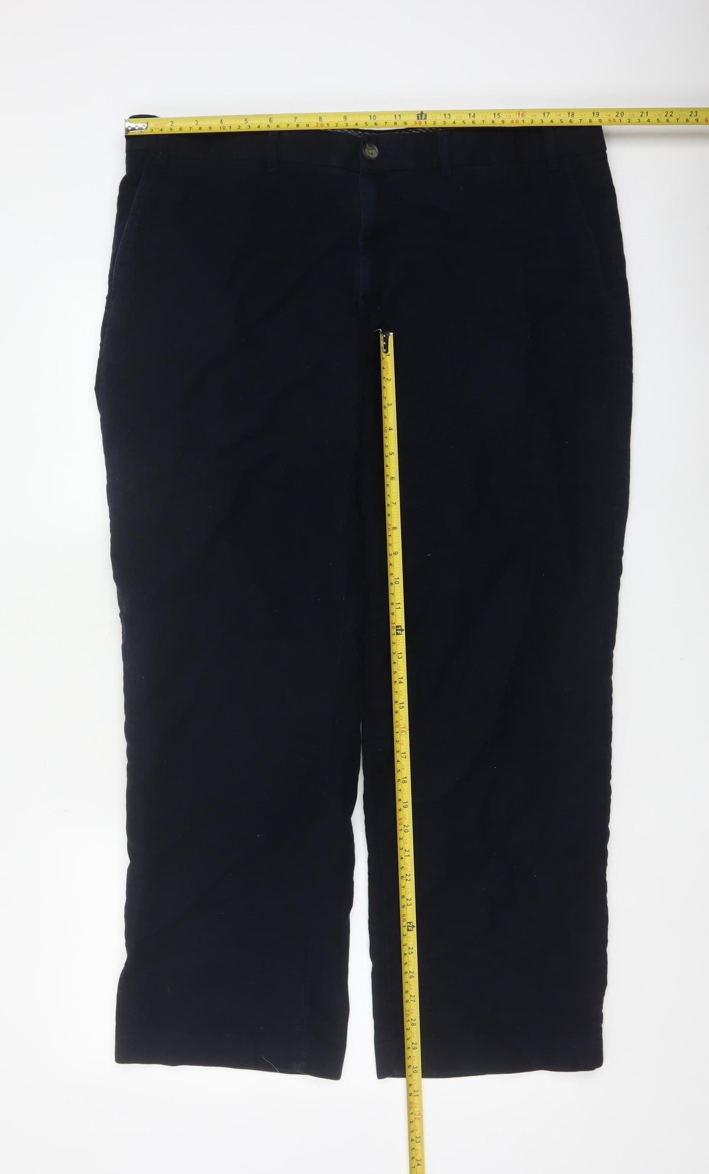 Maine New England Men’s Blue 42S Cotton Straight Chino Trousers