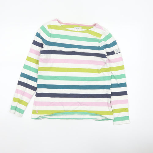 Joules Women’s Multicoloured Stripe Jersey Long Sleeve Top UK 10