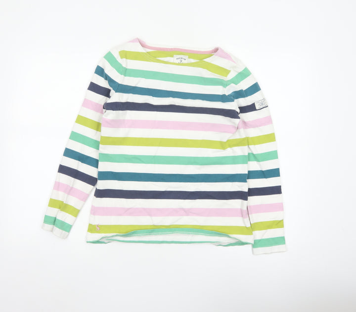 Joules Women’s Multicoloured Stripe Jersey Long Sleeve Top UK 10