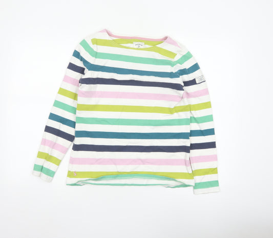 Joules Women’s Multicoloured Stripe Jersey Long Sleeve Top UK 10