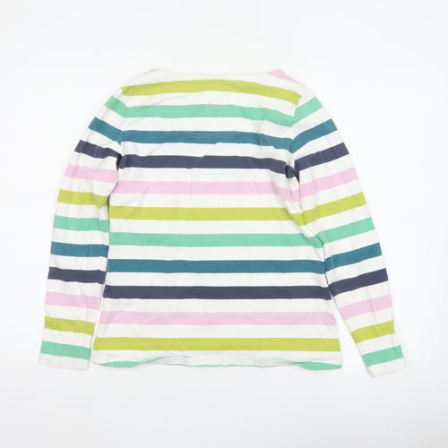 Joules Women’s Multicoloured Stripe Jersey Long Sleeve Top UK 10