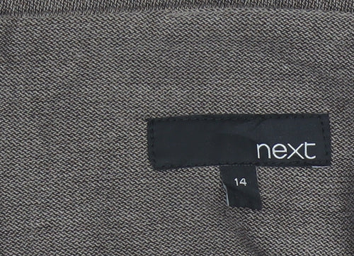 Next Women’s Brown UK 14 Knee Length Pencil Skirt Lined Zip