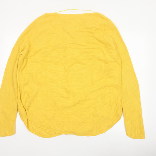 John Lewis & Partners Women Yellow Size 18 Cotton Knit Pullover Jumper