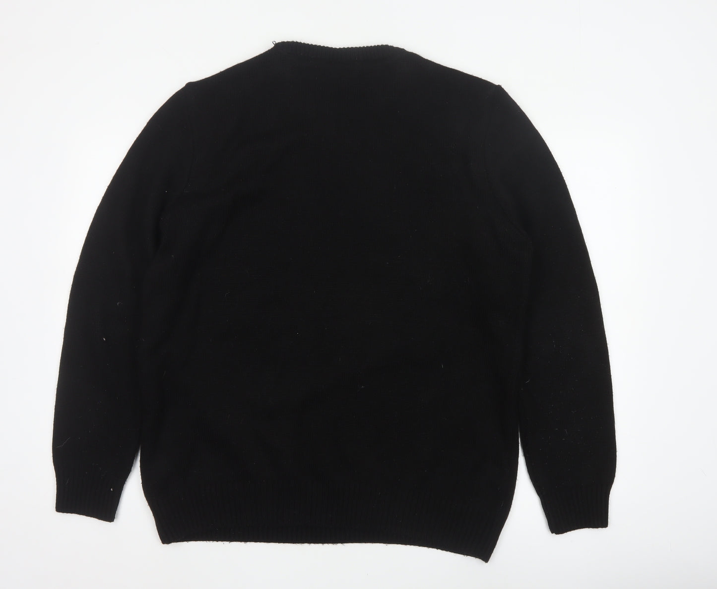 George Men’s Black L Star Wars Jolly Face Graphic Knit Jumper