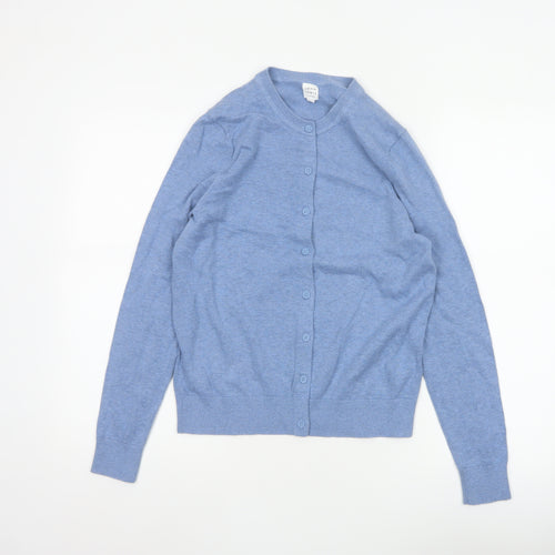 John Lewis Women’s Blue Size 8 Crew Neck Button Cardigan