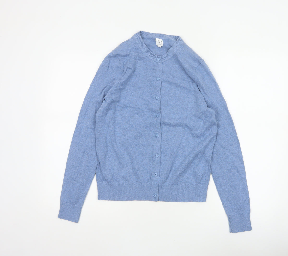 John Lewis Women’s Blue Size 8 Crew Neck Button Cardigan
