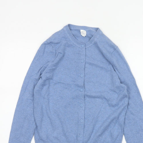 John Lewis Women’s Blue Size 8 Crew Neck Button Cardigan