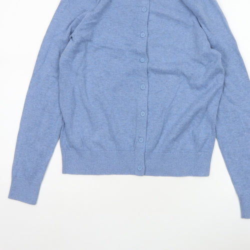 John Lewis Women’s Blue Size 8 Crew Neck Button Cardigan