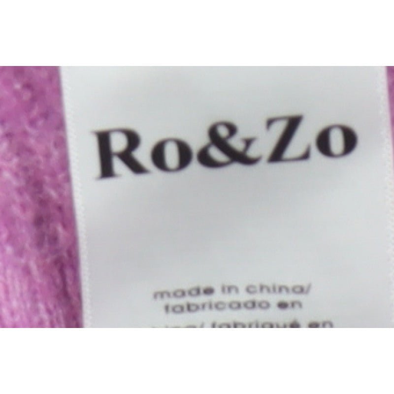 Ro&Zo Women’s Pink V-Neck Balloon Sleeve Knit Jumper UK 8