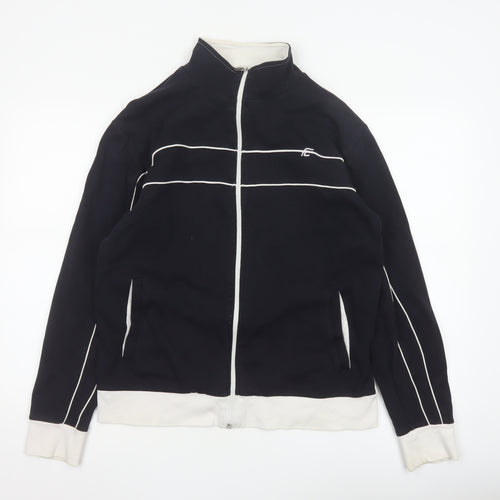 French Connection Men’s Black M Full Zip Cotton Track Jacket