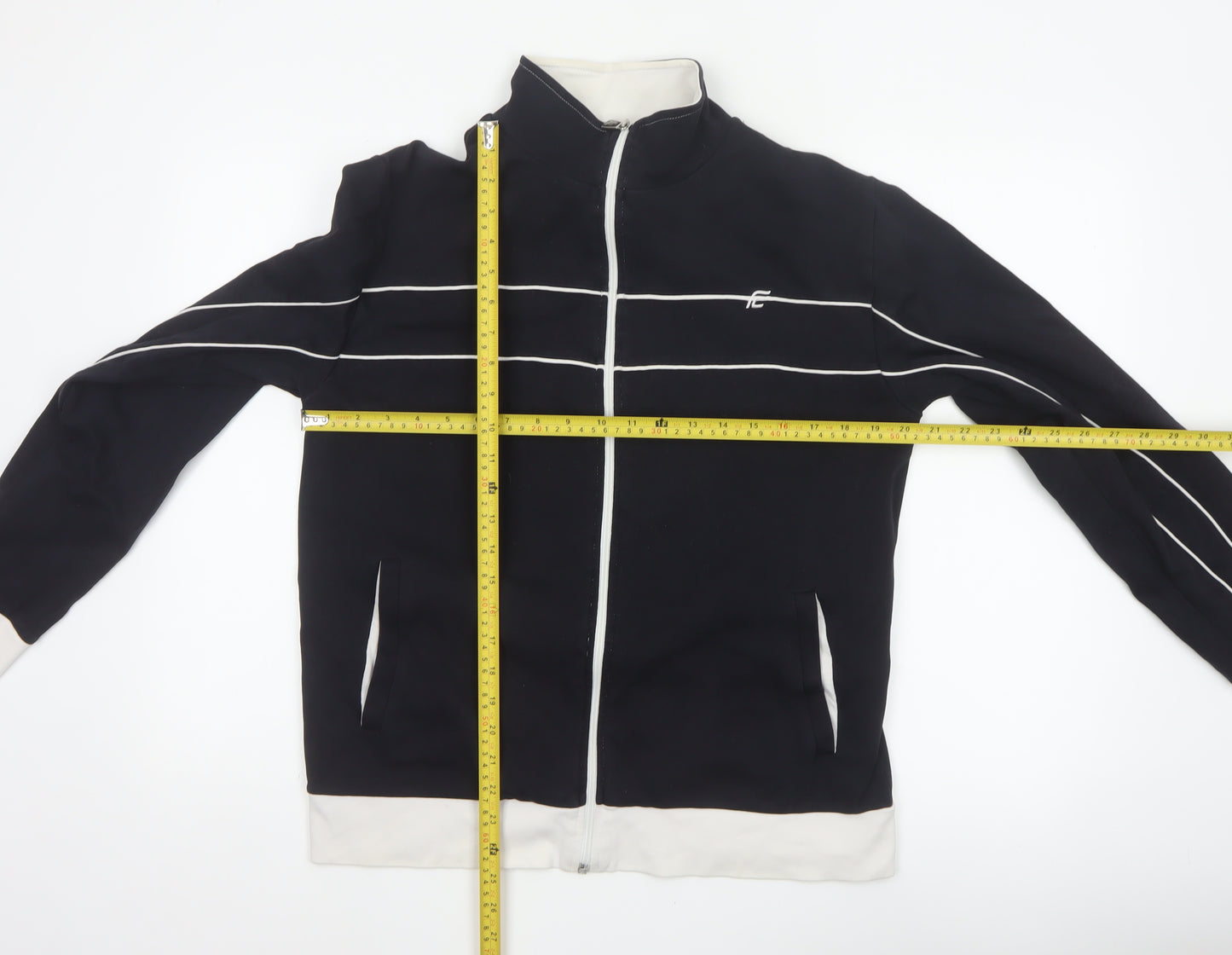French Connection Men’s Black M Full Zip Cotton Track Jacket