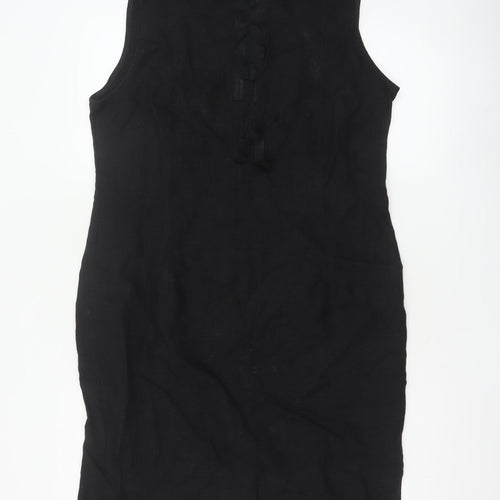 Sticky Fingers Women Black UK 14 Sleeveless Knee Length Sheath Dress