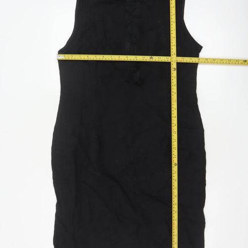 Sticky Fingers Women Black UK 14 Sleeveless Knee Length Sheath Dress