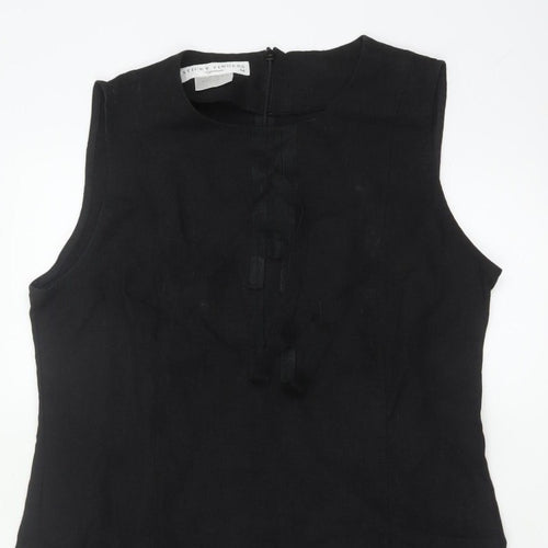 Sticky Fingers Women Black UK 14 Sleeveless Knee Length Sheath Dress