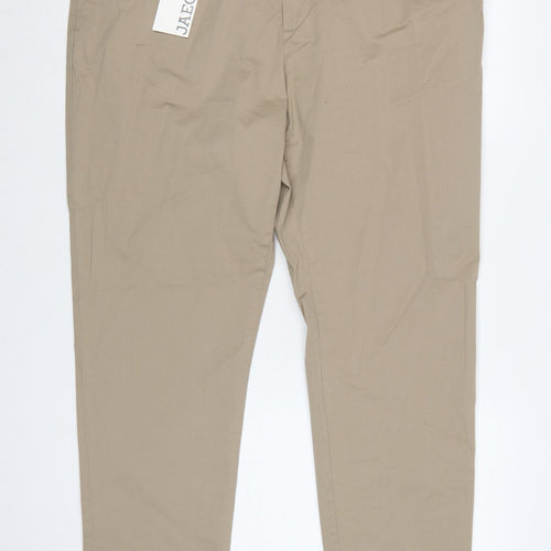 Jaeger Men’s Beige 42in Regular Tapered Stretch Chino Trousers NWT