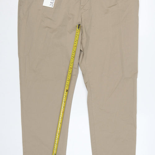 Jaeger Men’s Beige 42in Regular Tapered Stretch Chino Trousers NWT
