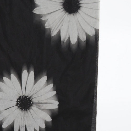 New Look Women Black UK 10 Long Floral Sleeveless Sheath Dress
