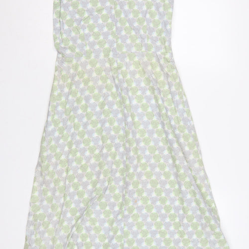 Boden Women Multicoloured Floral Cotton Fit & Flare Long Dress UK 8