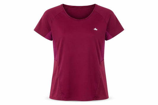 Quechua Women’s Purple UK 12 Athletic Hiking Mesh Panel T-Shirt