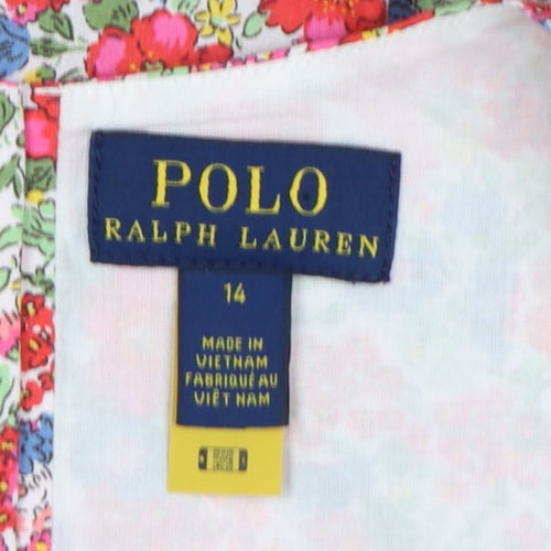 Polo Ralph Lauren Girls Multicoloured Floral Fit & Flare Dress 14 Years