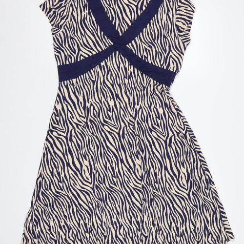 Laura Ashley Women’s Multicoloured Zebra Print Fit & Flare Dress UK 16