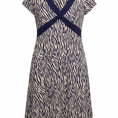 Laura Ashley Women’s Multicoloured Zebra Print Fit & Flare Dress UK 16