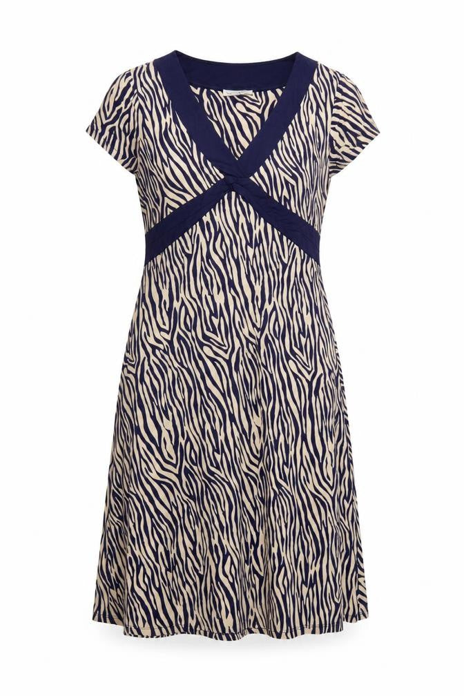 Laura Ashley Women’s Multicoloured Zebra Print Fit & Flare Dress UK 16