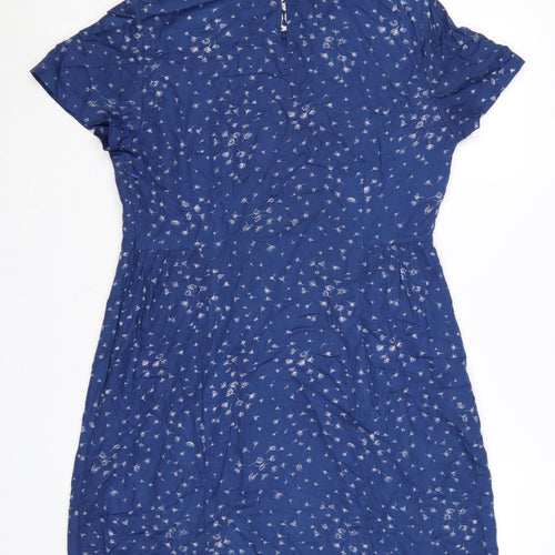 Boden Women Blue Floral Fit & Flare Knee Length Dress UK 10