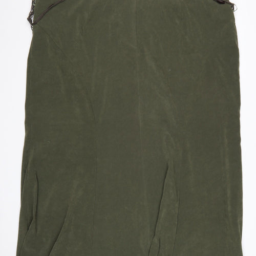 Evans Women Green UK 30 Plus Long Straight Beaded Tie Skirt