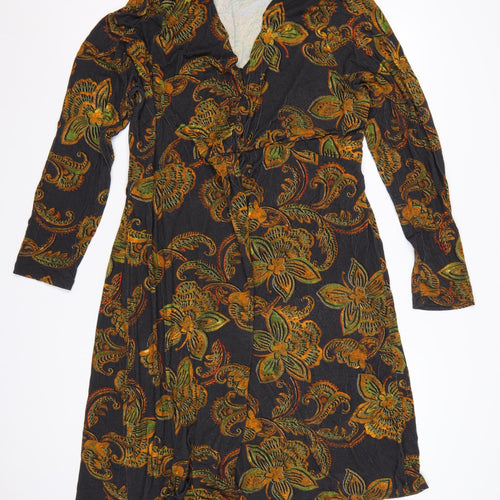 Joe Browns Women Multicoloured UK 22 Floral Wrap Dress