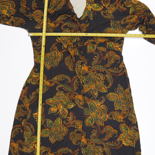 Joe Browns Women Multicoloured UK 22 Floral Wrap Dress