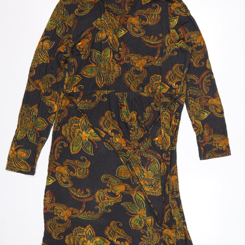 Joe Browns Women Multicoloured UK 22 Floral Wrap Dress