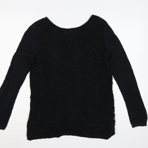 Next Women’s Black UK 14 Floral Lace Front Long Sleeve Jumper