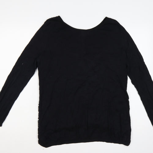 Next Women’s Black UK 14 Floral Lace Front Long Sleeve Jumper