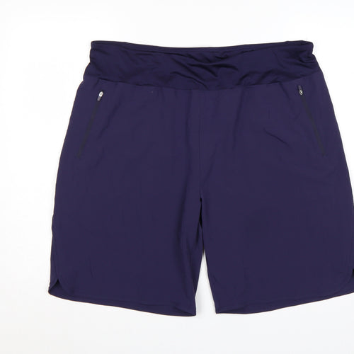 Baleaf Unisex Adults Blue 2XL Athletic Running Shorts Zip Pockets