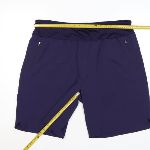 Baleaf Unisex Adults Blue 2XL Athletic Running Shorts Zip Pockets