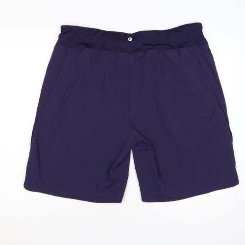 Baleaf Unisex Adults Blue 2XL Athletic Running Shorts Zip Pockets