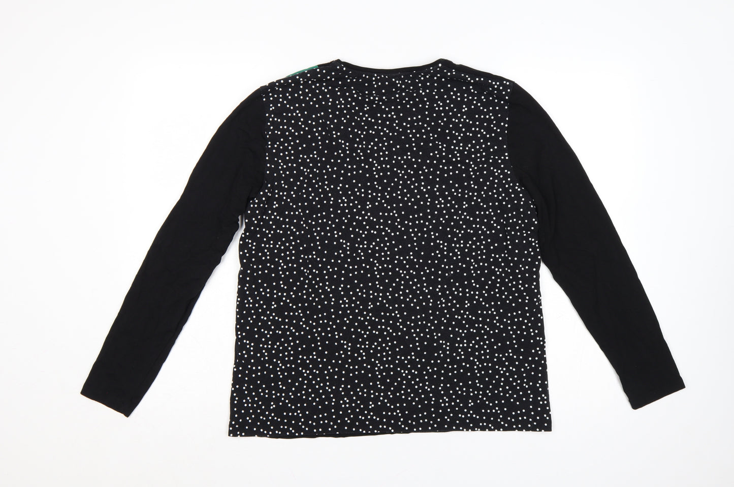 Gerry Weber Women Black UK 16 Floral Sequin Long Sleeve Jersey Top