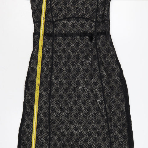 Sandwich Women Black Lace Knee Length Fit & Flare Dress Size S