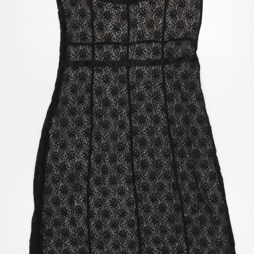 Sandwich Women Black Lace Knee Length Fit & Flare Dress Size S