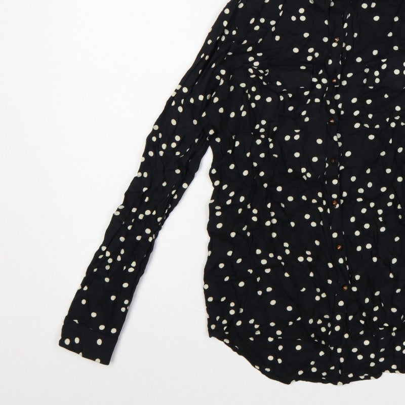 Additional view of River Island Women’s Black Polka Dot, size UK 10, Button-Up Shirt