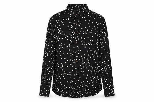 River Island Women’s Black Polka Dot Size 10 Button-Up Shirt