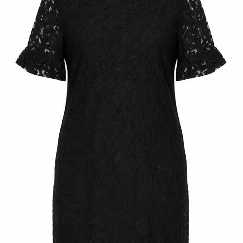 Dorothy Perkins Women’s Black Lace Bodycon Dress UK 16 Bell Sleeve