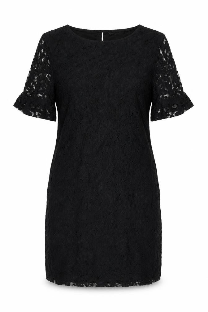 Dorothy Perkins Women’s Black Lace Bodycon Dress UK 16 Bell Sleeve
