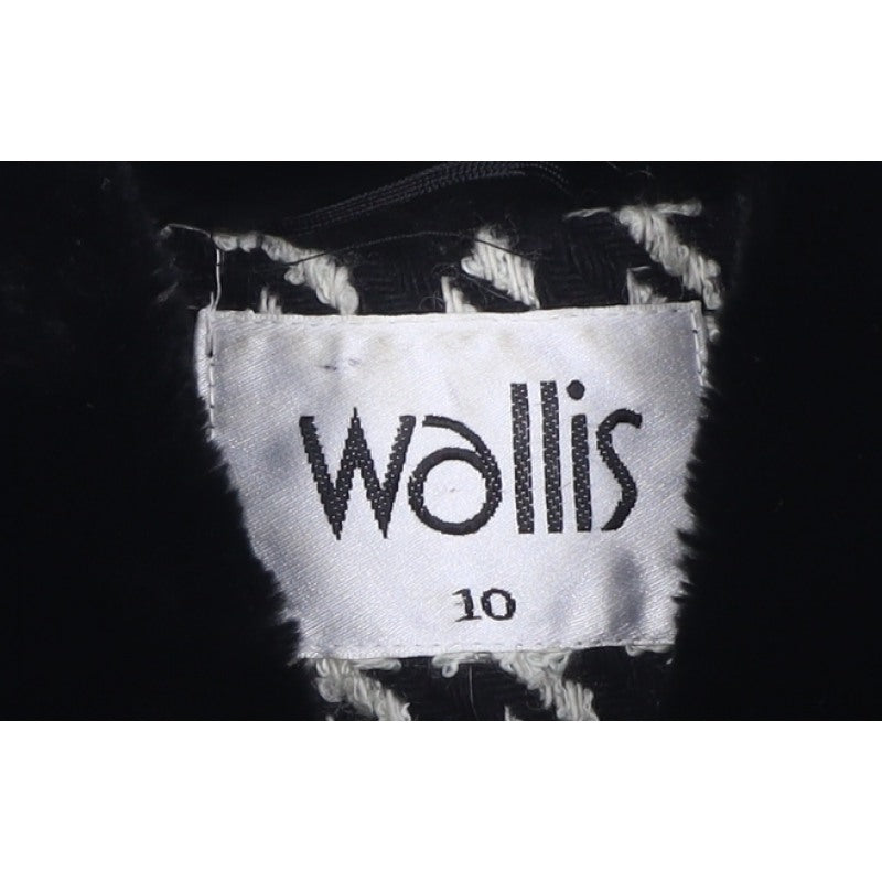 Additional view of Wallis Women's Black Ivory UK 10 Houndstooth Tweed Blazer Jacket