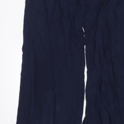 Marks and Spencer Women Blue UK 16 Harem Wide Leg Drawstring Trousers