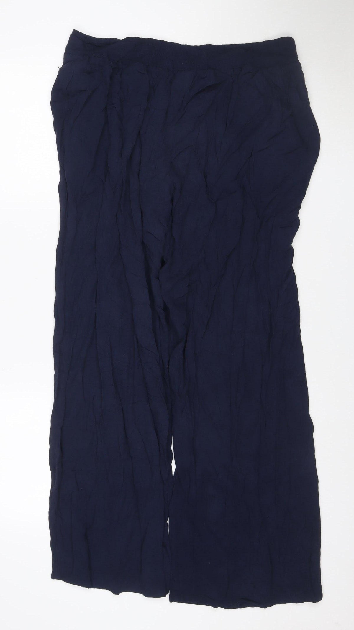 Marks and Spencer Women Blue UK 16 Harem Wide Leg Drawstring Trousers