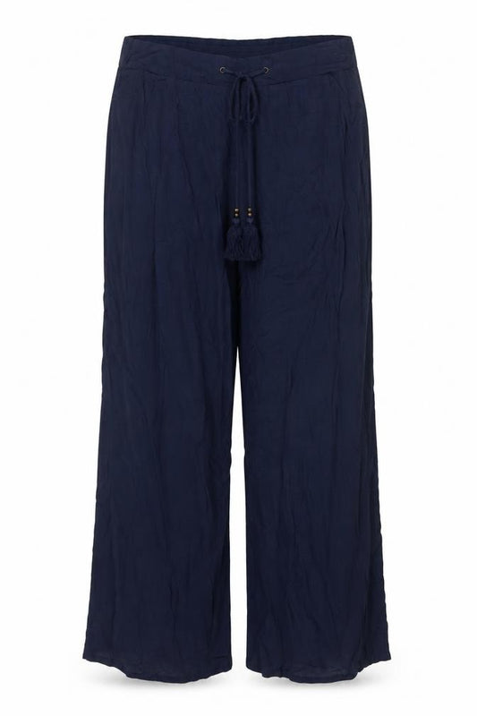 Marks and Spencer Women Blue UK 16 Harem Wide Leg Drawstring Trousers